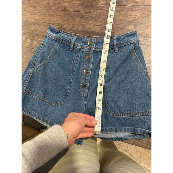 ASTR The Label Cotton Four Button Closure High Waist Denim Short Blue Size XS - Picture 8 of 9